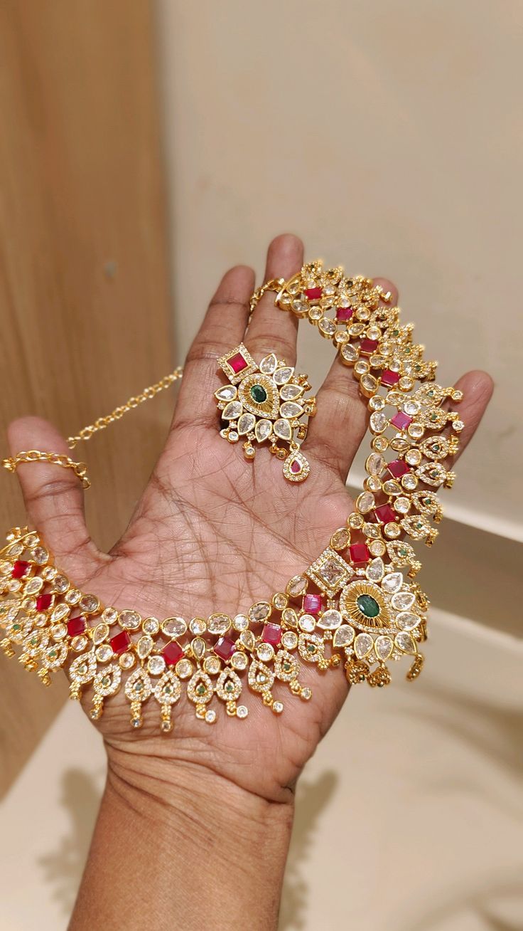 Golden Delta Designer Necklace Set